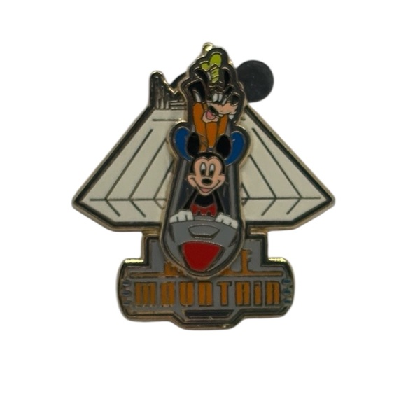Disney Pin Mickey Mouse & Goofy Space Mountain Slider Pin 2008 - Picture 8 of 16